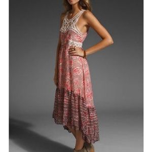 Free People Native Rose Chiffon Maxi Dress